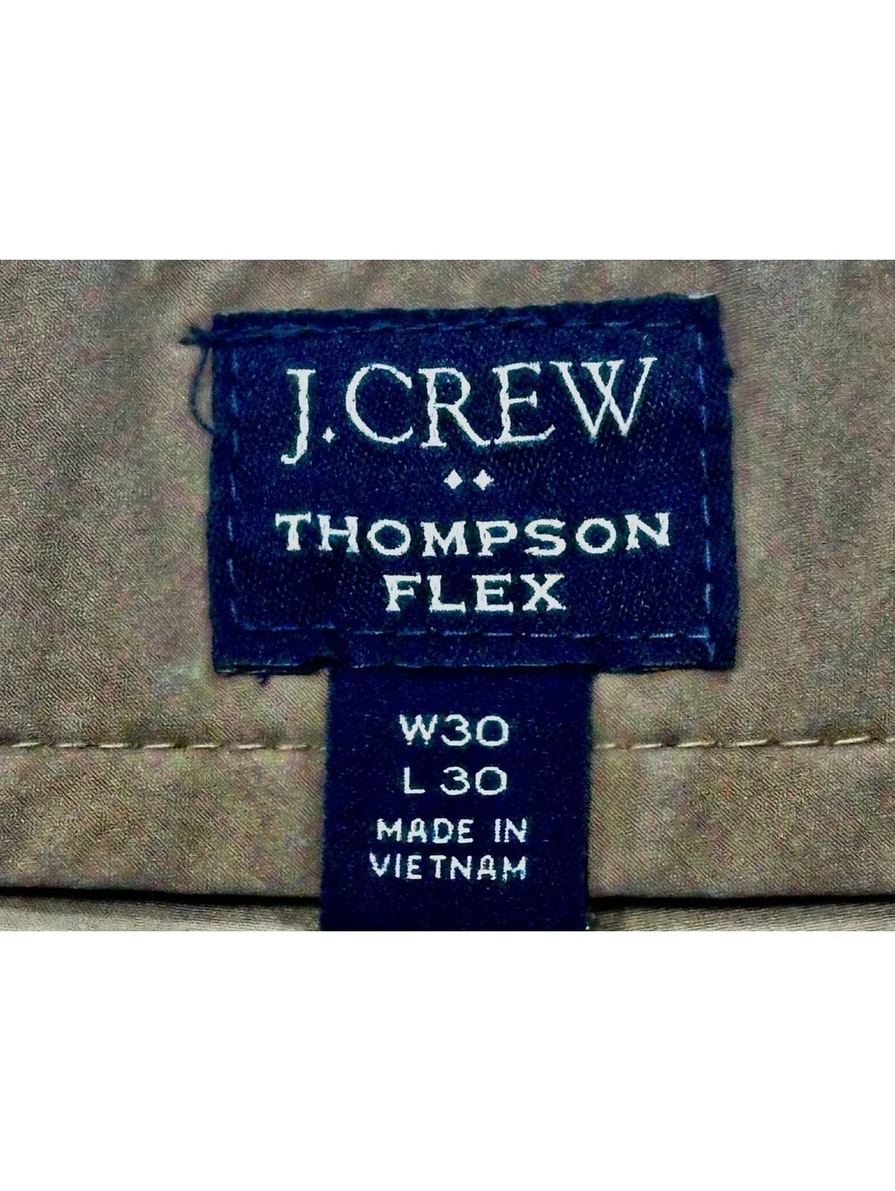 J Crew Thompson Flex Tapered Flat Chinos Brown Mens 30/30